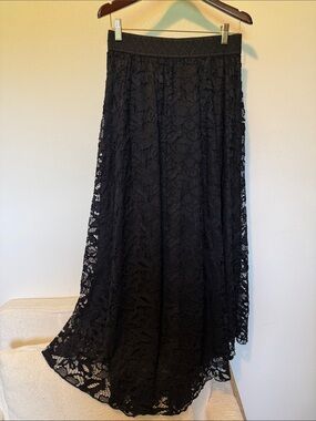 LuLaRoe Black Lace Maxi Skirt